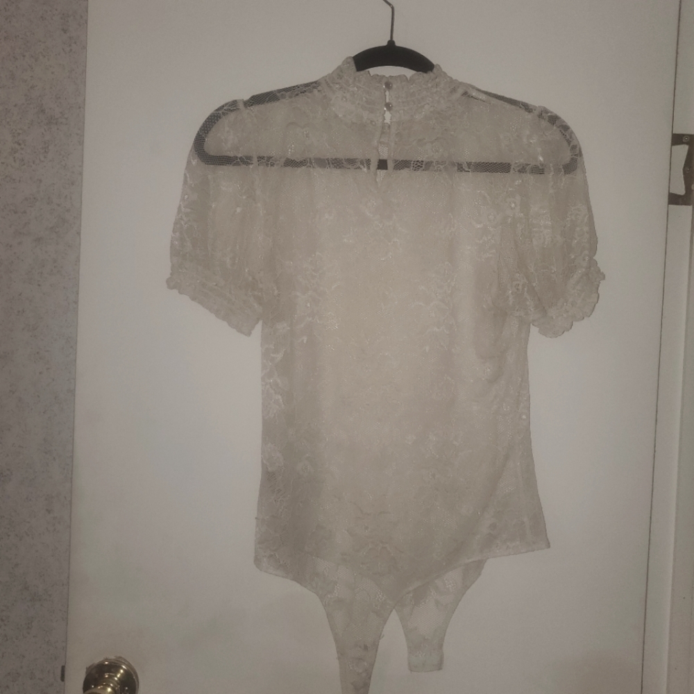 Jolly & Joy, Large, White Lace Bodysuit